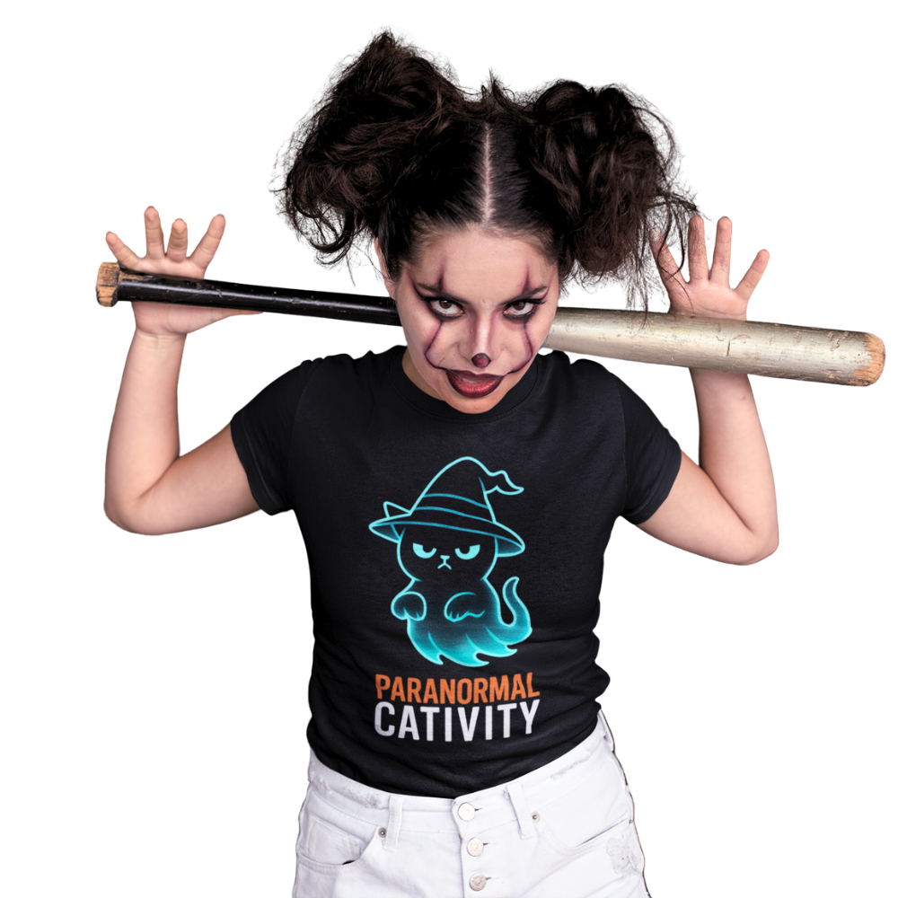 Halloween T-Shirt – Paranormal Cativity | Grumpi-Cat Edition | Unisex Shirt