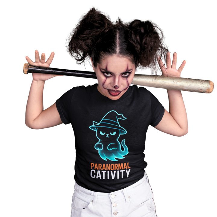 Halloween T-Shirt – Paranormal Cativity | Grumpi-Cat Edition | Unisex Shirt