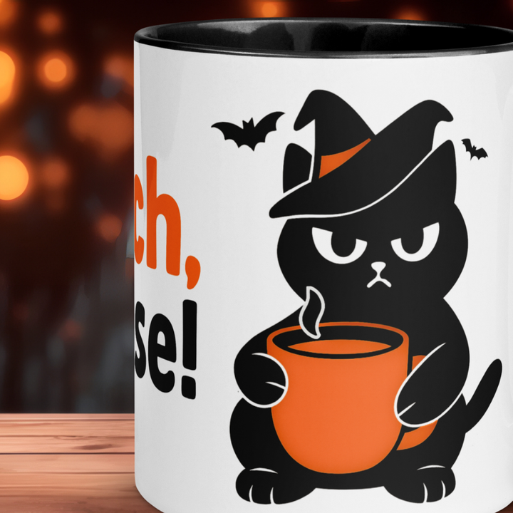 Halloween Tasse „Witch, please!“ – Keramikbecher mit Grumpi Cat-Motiv