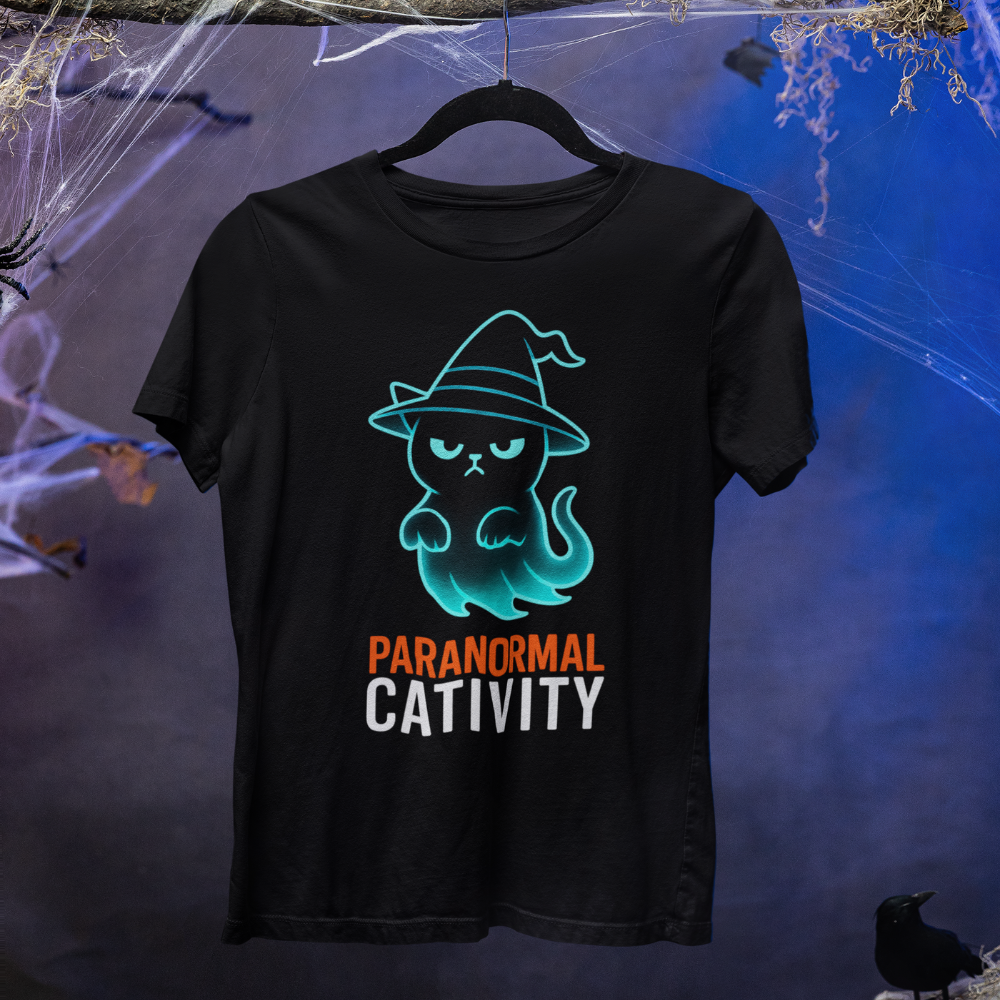 Halloween T-Shirt – Paranormal Cativity | Grumpi-Cat Edition | Unisex Shirt
