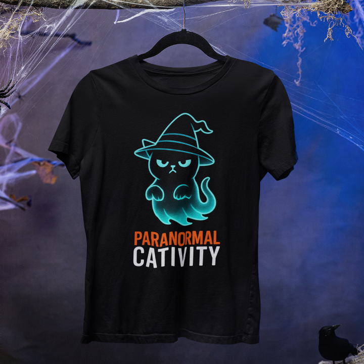 Halloween T-Shirt – Paranormal Cativity | Grumpi-Cat Edition | Unisex Shirt
