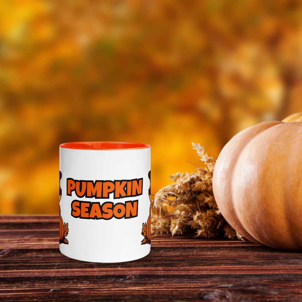 Halloween Tasse „Pumpkin Season“ – Keramikbecher mit Stöbi Waschbär-Motiv