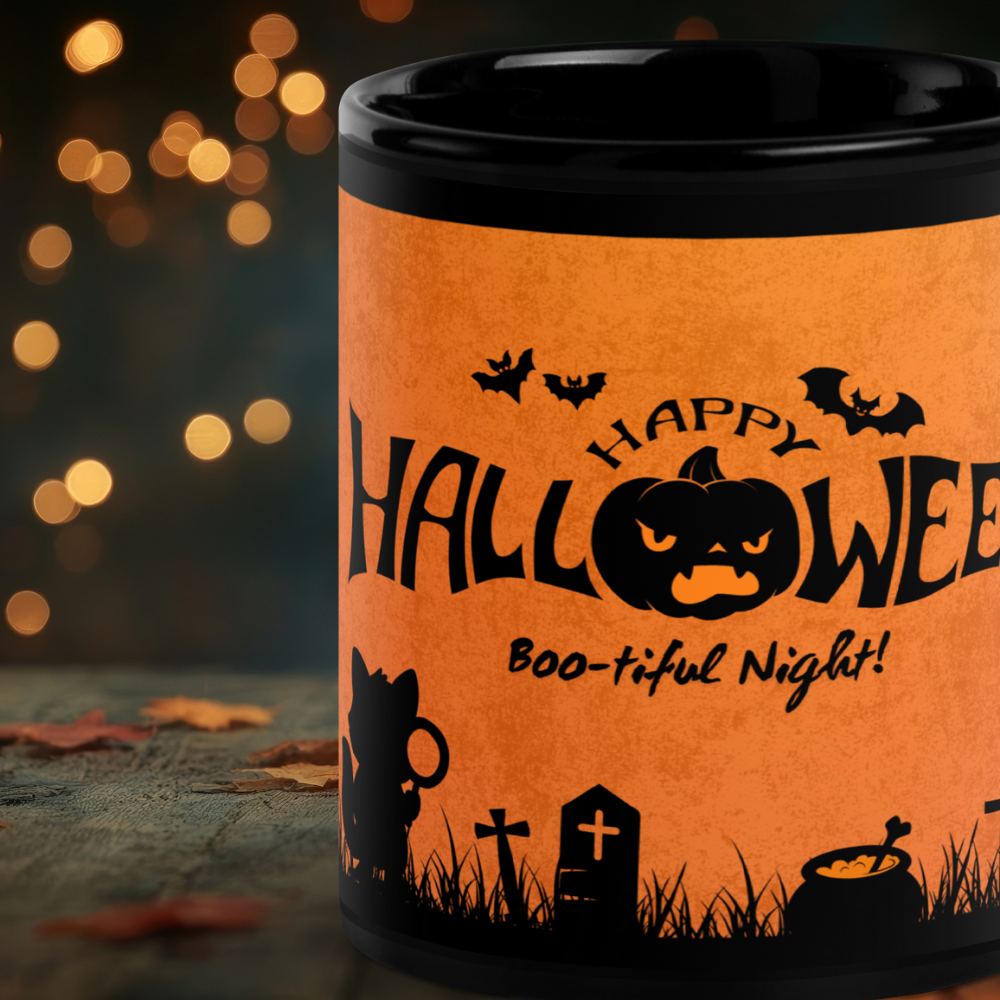Halloween Tasse „Boo-tiful Night“ – Keramikbecher mit Stöberzeit Special-Motiv