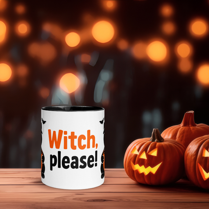 Halloween Tasse „Witch, please!“ – Keramikbecher mit Grumpi Cat-Motiv