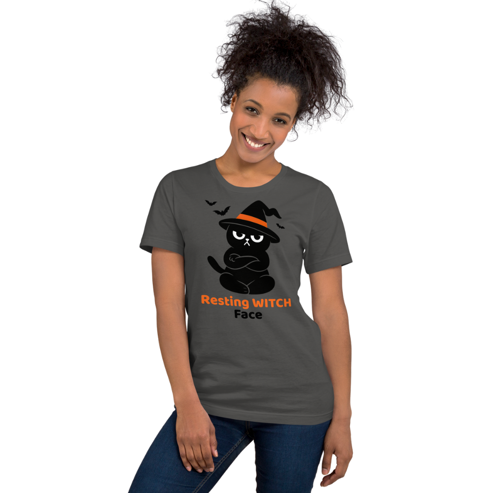 Halloween T-Shirt – Resting Witch Face | Grumpi Cat Edition | Unisex Shirt