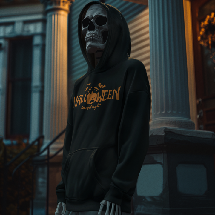Halloween Hoodie – Happy Halloween, Boo-tiful Night | Unisex Hoodie