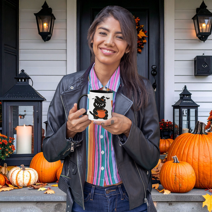 Halloween Tasse „Witch, please!“ – Keramikbecher mit Grumpi Cat-Motiv