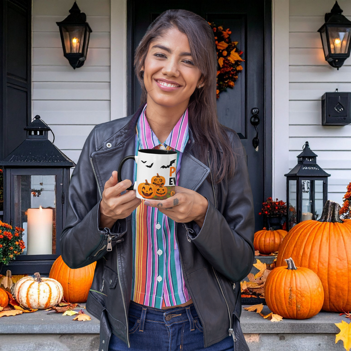 Halloween Tasse „Pumpkin Everything“ – Keramikbecher mit Kürbis-Motiv