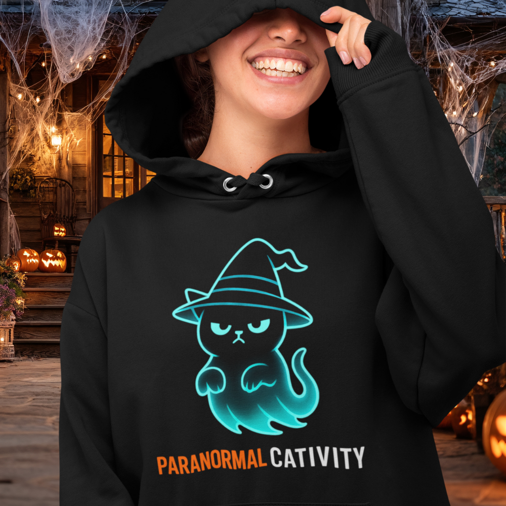 Halloween Hoodie – Paranormal Cativity | Grumpi-Cat Edition | Unisex Hoodie