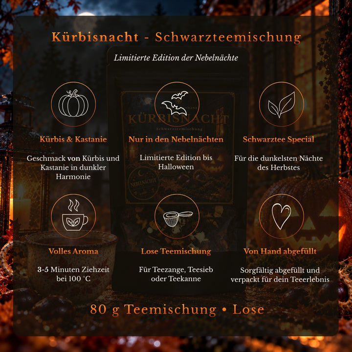 Kürbisnacht - Schwarzteemischung | Stöbis Teeschrank