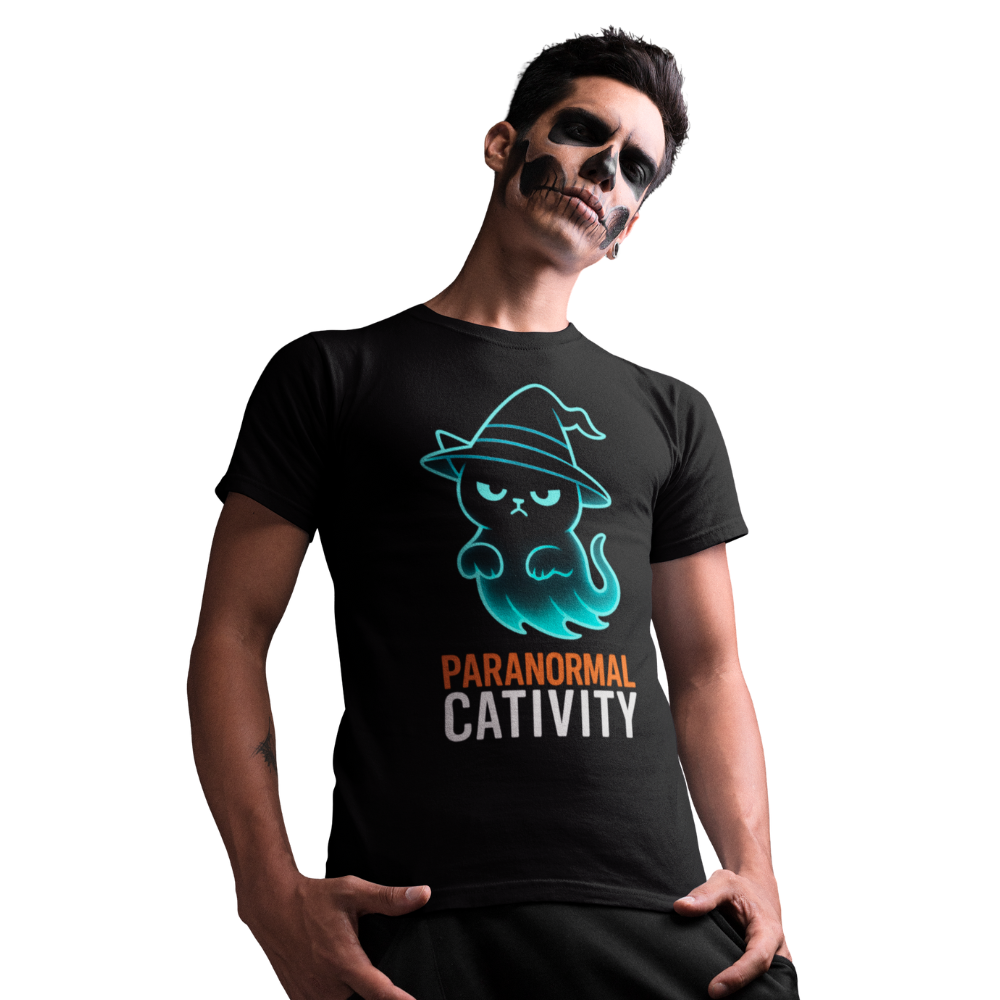Halloween T-Shirt – Paranormal Cativity | Grumpi-Cat Edition | Unisex Shirt