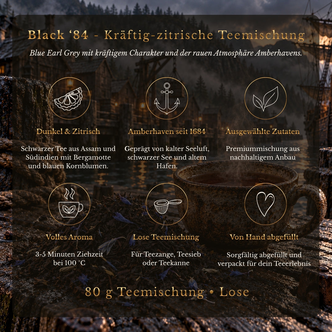Black '84 - Blue Earl Grey mit Bergamotte