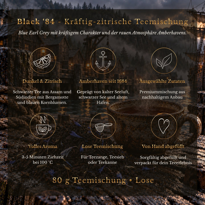 Black '84 - Blue Earl Grey mit Bergamotte