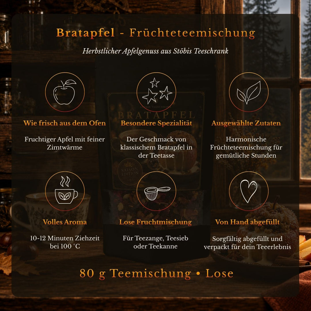 Mela al forno - Miscela di tè alla frutta | Stöbis Teeschrank