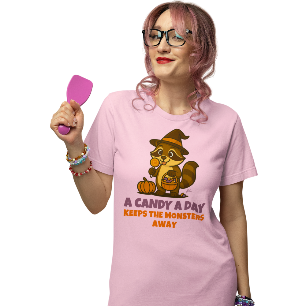 Halloween T-Shirt – A Candy a Day Keeps the Monsters Away | Unisex Shirt