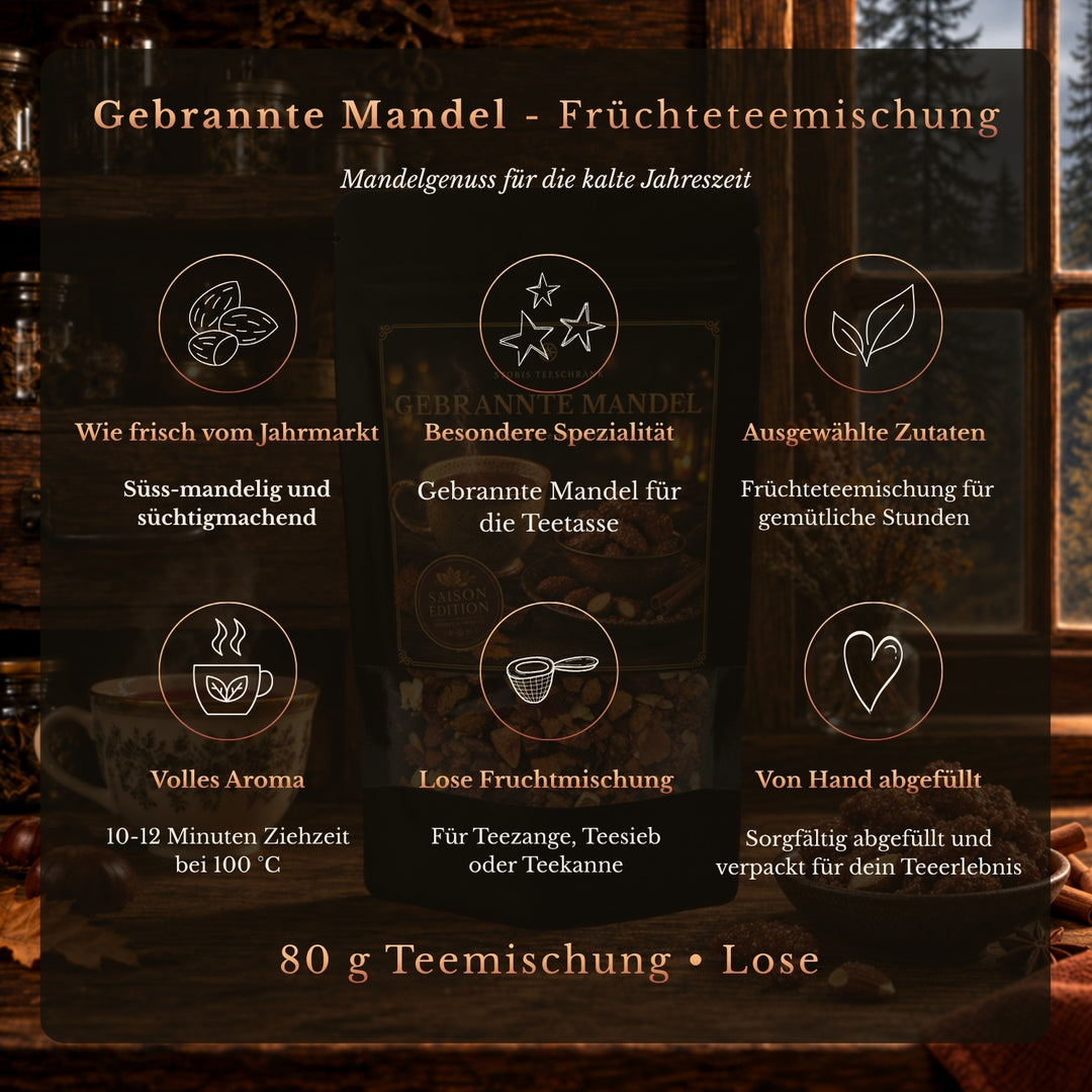 Gebrannte Mandel - Früchteteemischung | Stöbis Teeschrank