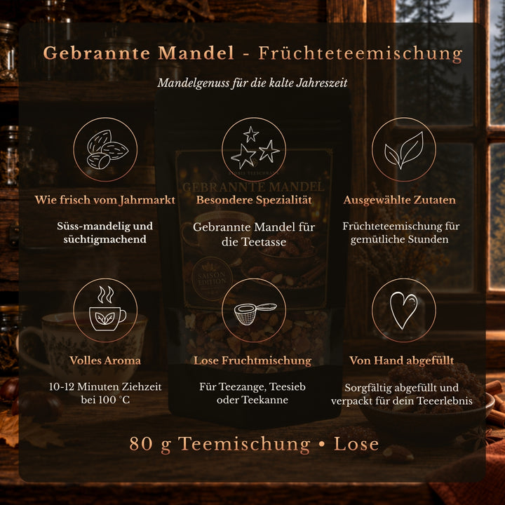 Gebrannte Mandel - Früchteteemischung | Stöbis Teeschrank