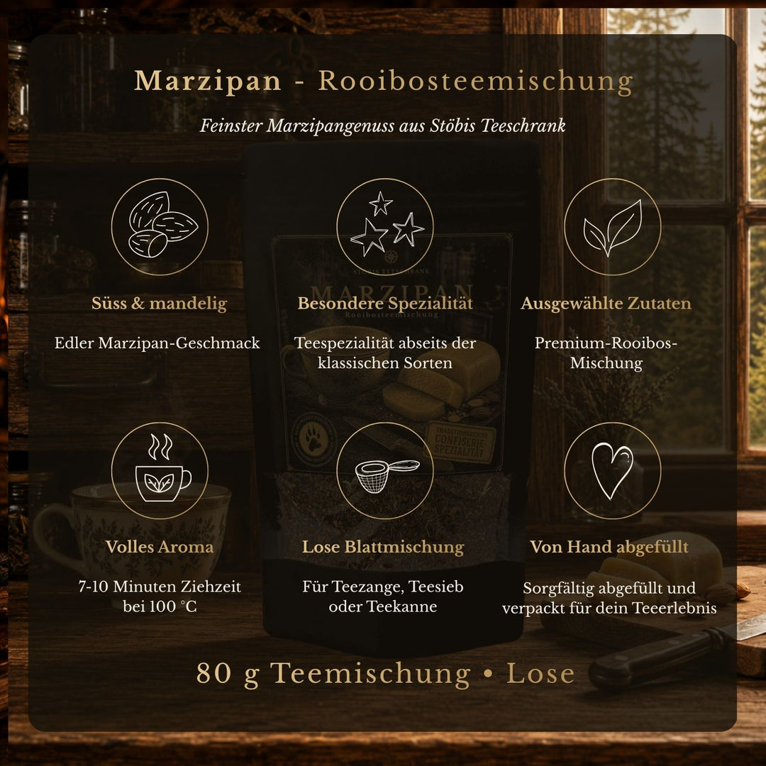 Marzipan - Rooibosteemischung | Stöbis Teeschrank