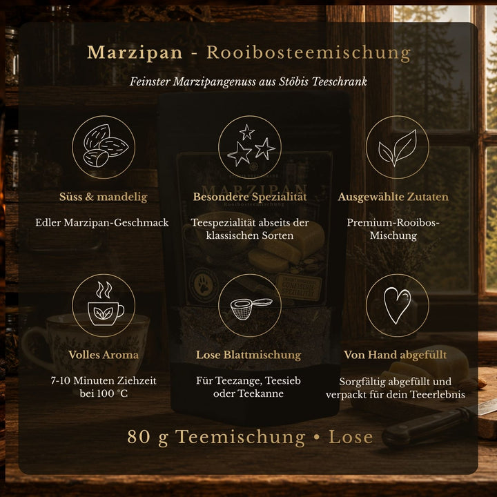 Marzipan - Rooibosteemischung | Stöbis Teeschrank