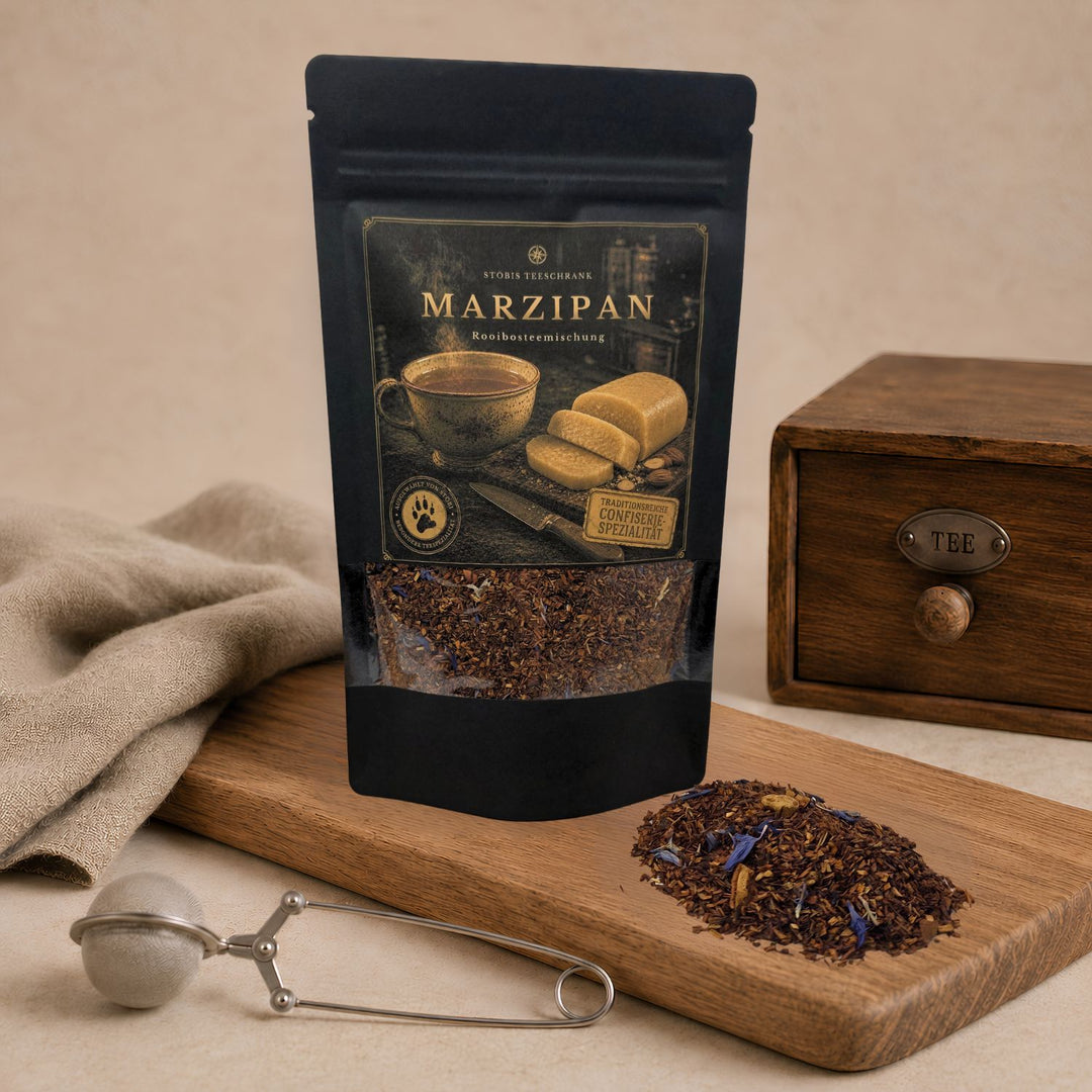 Marzipan - Rooibosteemischung | Stöbis Teeschrank