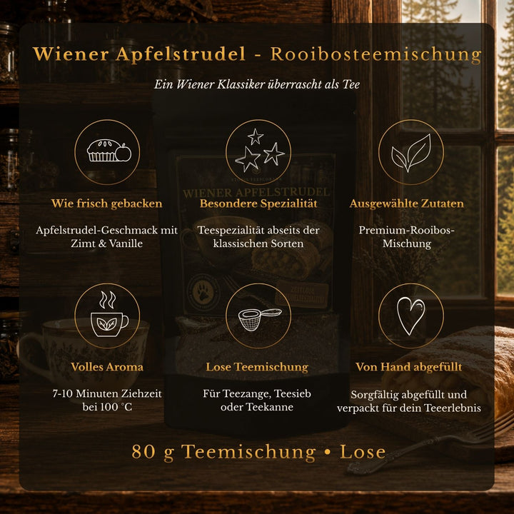 Wiener Apfelstrudel - Rooibosteemischung | Stöbis Teeschrank